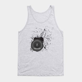 Soundspeaker with music notes Tank Top